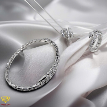 Set trang sức vàng trắng (mã SVT 125)